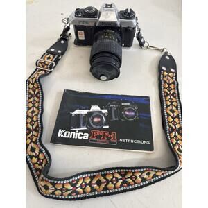 Vintage Konica FT-1 35mm Film Camera W/ Osawa MC 35-70mm Lens + Manual Untested